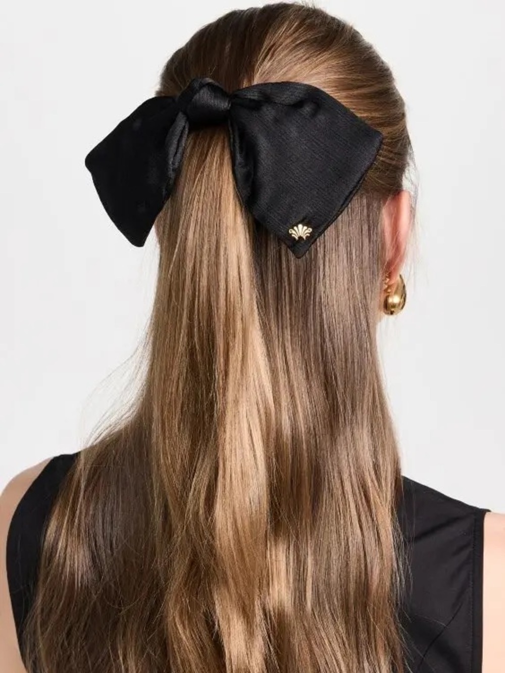 Lele Sadoughi Paloma Jet Bow Barrette - NWT